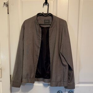 Primark Men’s Grey Check Lightweight Bomber Jacket